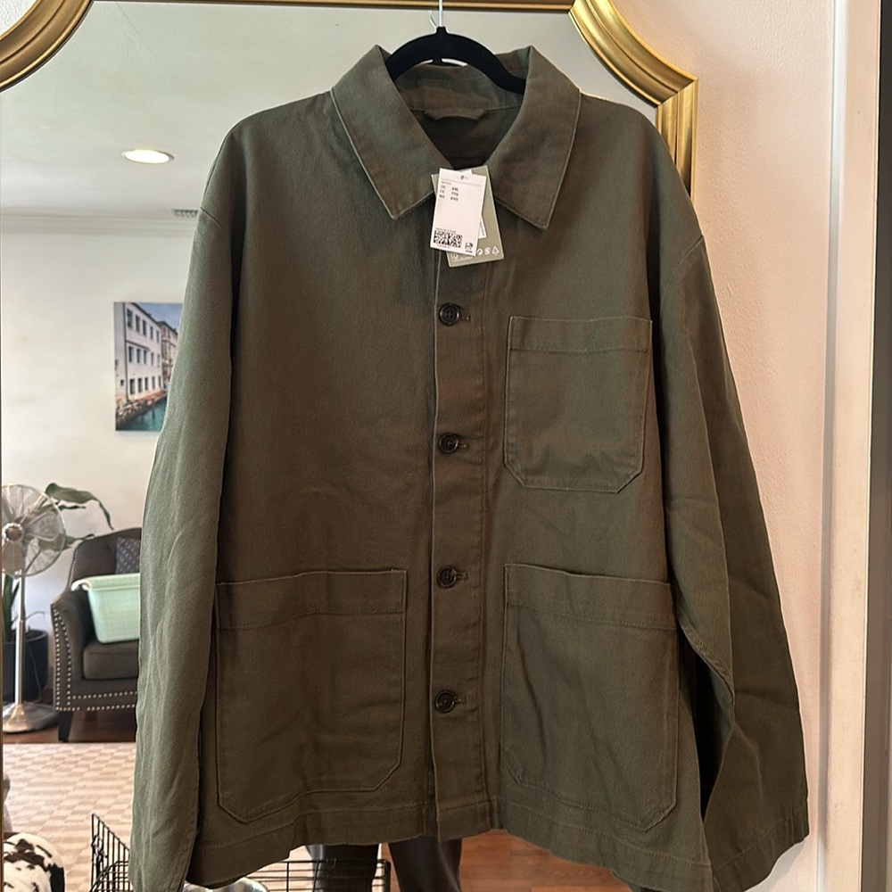 NWT H&M army green utility jacket